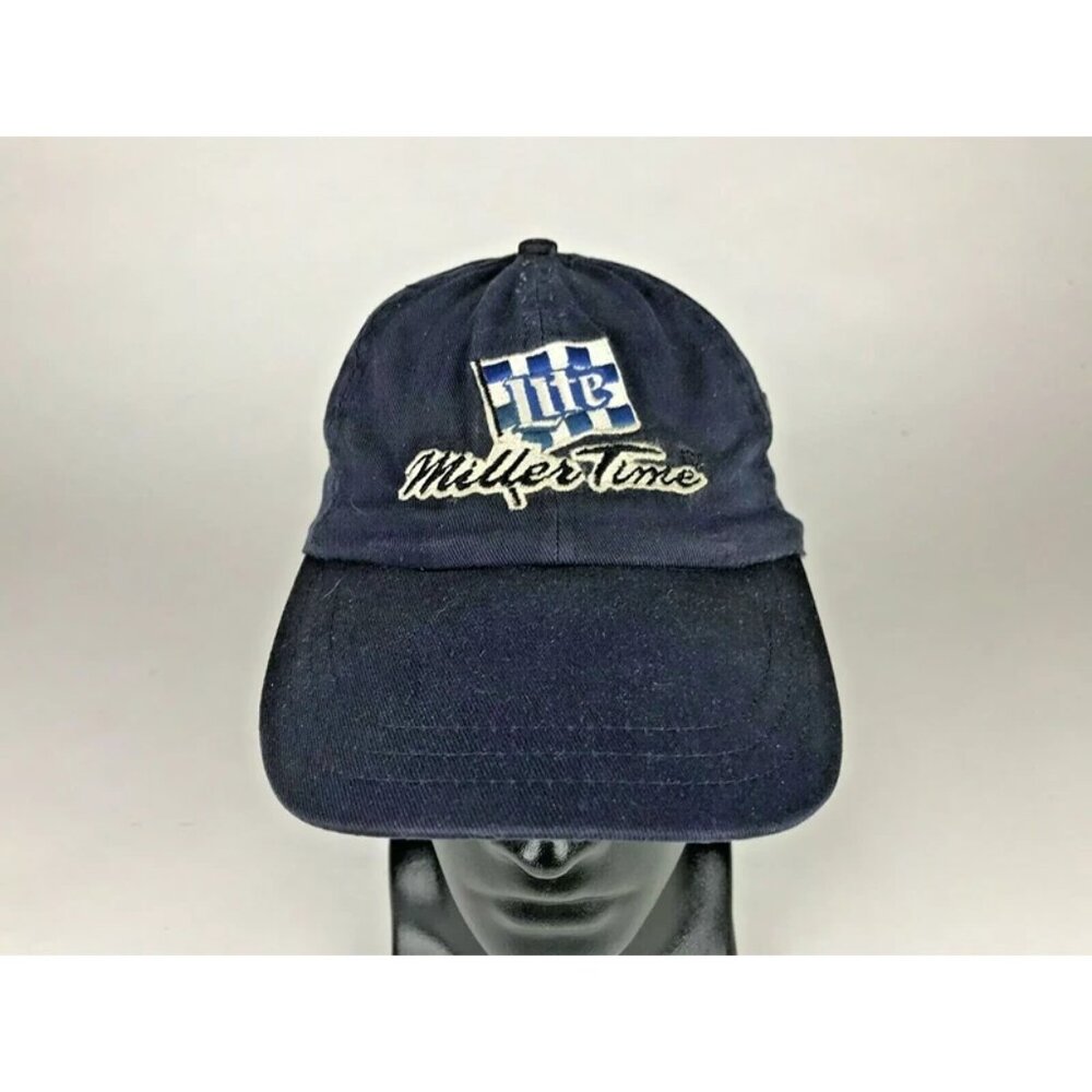 KC‎ Mens Black Lite Miller Time Head Shots Casual Strapback Baseball Cap Size OS